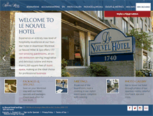 Tablet Screenshot of lenouvelhotel.com